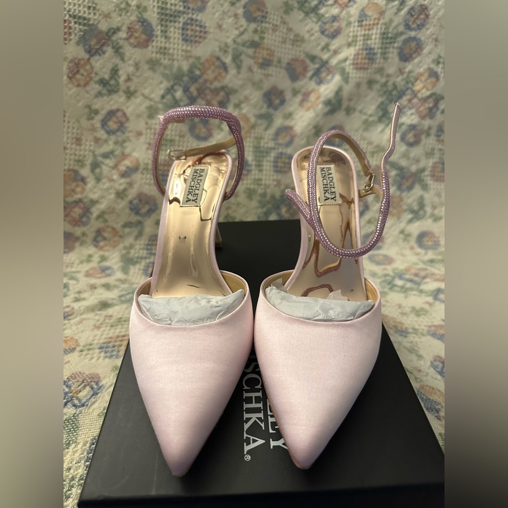 Badgley Mischka Women's Kamilah Pointed Ankle Strap High Heel Sandals - Picture 2 of 9
